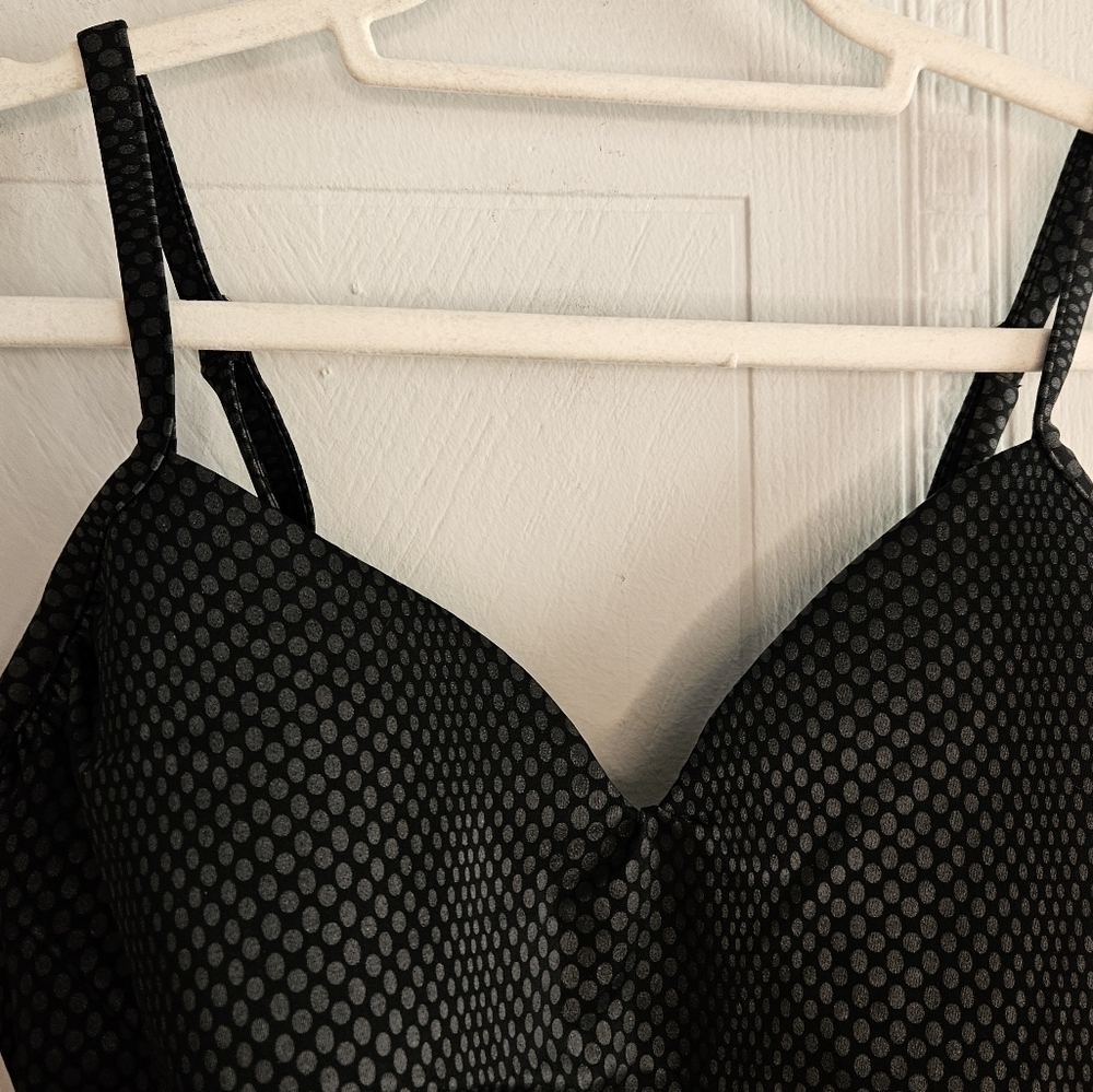 Chico’s Swim Animal Foil Black Gray Sweetheart Mio One Piece Swimsuit Sz 16 NWT - Picture 5 of 15